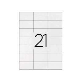 Q-connect KF10649 Etiquetas Adhesivas 70x42.3 mm para Ink-jet, Láser, Fotocopiadora Din A4 Caja 100 Hojas