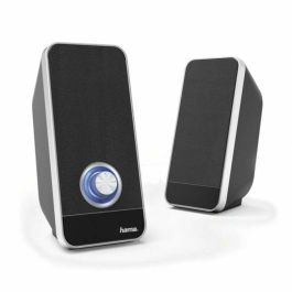 Hama Altavoces PC Sonic LS206 Negro, 2.0 Estéreo, Conexión USB 3.0 y 3.5 mm, Frecuencia 50-20000 Hz, Para Ordenador y Notebook