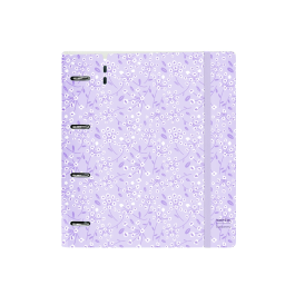 Carpeta de anillas Safta Light purple flowers Morado 27 X 32 X 4 cm Precio: 12.94999959. SKU: B1K445Z7TB