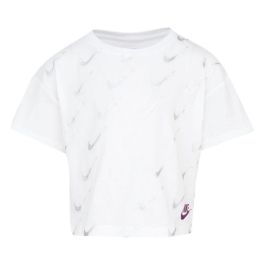 Camiseta de Manga Corta Infantil Nike 36I352-001 Blanco