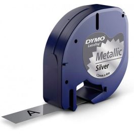 Dymo 91208 Cinta Negra - Plata Metalizada 12 mmx4M, Plástico para Rotuladora Letratag Precio: 8.49999953. SKU: BIXS0721730