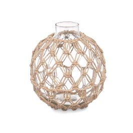 Esfera de Vidrio con Cuerda Natural Giftdecor 18x20x18 cm (6 Unidades) Esfera de Vidrio con Cuerda Natural Giftdecor 18x20x18 cm (6 Unidades)