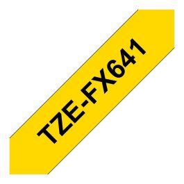 BROTHER Cinta laminada Amarillo / negro (Flexibles) 18mm