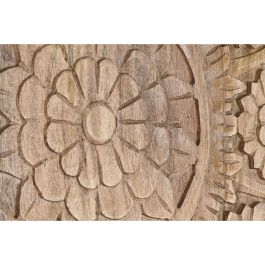 DKD Home Decor Cabecero de Cama Indio Mandalas Madera de Mango y MDF Natural 184 x 60 cm