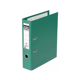 Elba Archivador de Palanca Cartón Forrado DIN A4 Verde Lomo 80 mm Rado