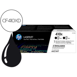 Hp Toner 410X M452 M477 Negro Original Pack 2 Unidades 6500 Páginas Precio: 368.50000055. SKU: S8409851