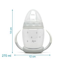 KioKids Taza de Aprendizaje Step 1 Gris +6 Meses 270 mL