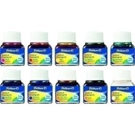 Tinta China Pelikan Frasco 10 Ml. Surtido De 10 Colores (249474) (Carmín, Bermellón, Amarillo, Verde Claro, Verde Oscuro, Azul Cobalto, Azul Ultramar, Siena, Sepia Y Blanco) 10 unidades Precio: 37.50000056. SKU: B1ET83PSPD