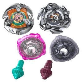 Hasbro HASG1686ES0 - Beyblade X Pack Doble: Gill Shark 4-70O y Pearl Tiger 3-60U, Trompos de Combate para 8+ Años
