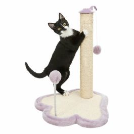 Trixie TRI4011905429311 Rascador para Gatos y Gatitos Modelo Junior, con Poste Integrado, Altura 50 cm, Colores Natural y Malva