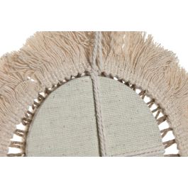 DKD Home Decor Set de 3 Decoracion Pared Boho Blanco Natural 20 x 20 x 1 cm