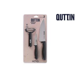 Set de 3 cuchillos chef Quttin Nero - Pelador y peloscil (12 Cajas) Precio: 52.69000055. SKU: B14X5FWFN4
