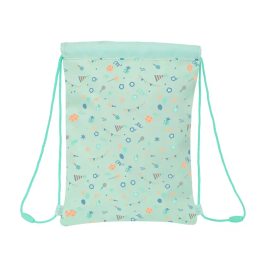 Bolsa Mochila con Cuerdas Safta Fiesta Verde 26 x 34 x 1 cm