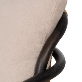 Sillón Negro Tejido-Madera Salón 70 X 77 X 72 cm