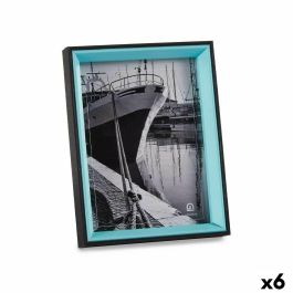 Marco de Fotos Cristal Negro Azul Madera MDF (3 x 22 x 17 cm) (6 Unidades) Precio: 25.4999998. SKU: S3618561