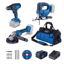 Scheppach Kit de 3 Herramientas con Batería 4 Ah, Cargador, Accesorios y Bolsa C-JAD Set L Precio: 156.58999983. SKU: B12MNT4MP7