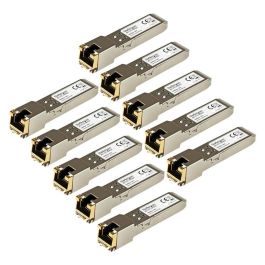 StarTech.com J8177C10Pkst Módulo Transceptor SFP 1 Gbps 1000Base-T RJ-45 para HP J8177C - 10 Unidades Precio: 393.59000032. SKU: B1AACHWZGR