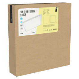 BX3 LIGHT Pack de 10 Paneles LED 60W 60x60 cm, 5400 Lm 6000K, para Techo Desmontable, BX3-LPT-6060-60W-CW