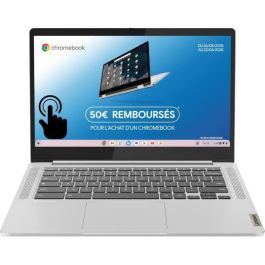 Lenovo 82XJ0044FR Portátil Chromebook IdeaPad Slim 3, Pantalla Táctil 14'' FHD, MT8186, 8GB RAM, 128GB Almacenamiento, Chrome OS, AZERTY