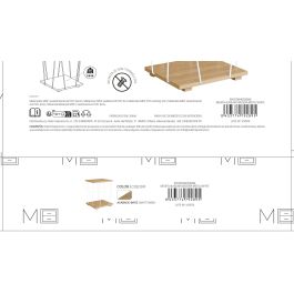 Inde Mesita Auxiliar Madera-Metal White 31.8x31.8x38.5 cm (4 Unidades)