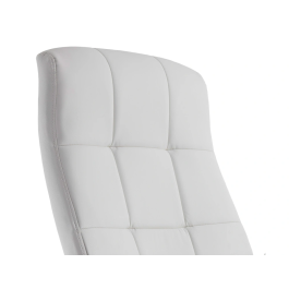 Q-connect Silla de Dirección Piav Simil Piel Base Metálica Ruedas Premium Color Blanco Altura Máxima 1250 mm, Anchura 610 mm, Profundidad 700 mm