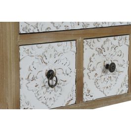 Mueble de TV DKD Home Decor 120 x 40 x 61 cm Abeto Natural Metal Blanco