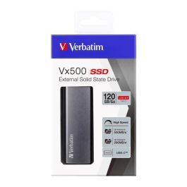 Verbatim VX500 Disco Duro SSD Externo Portátil 120GB USB 3.0 hasta 500 MB/s Lectura para Windows y Mac