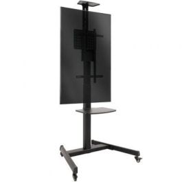 TooQ FS1184M-B Soporte de Suelo con Ruedas para TV 37-70" hasta 80kg Rotación 90° Altura Ajustable Negro