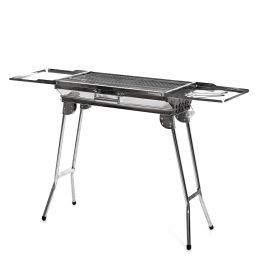 Barbacoa Plegable de Acero Inoxidable para Carbón ExelQ InnovaGoods Barbacoa Plegable de Acero Inoxidable para Carbón ExelQ InnovaGoods