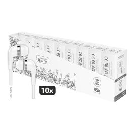 Pack 10 Auriculares Intrauditivos Tech One TEC2955/ con Micrófono/ Jack 3.5/ Blancos