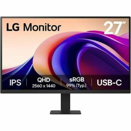 LG Monitor IPS QHD de 27 pulgadas (68,6 cm) para PC, resolución 2560x1440, 100Hz, 5ms, conector USB, montaje VESA, Negro Precio: 159.78999971. SKU: B1DTVFT2P8
