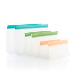 Innovagoods V0103189 Bolsas Reutilizables Herméticas Zags 6 Piezas 3 Tamaños: 2 Grandes, 2 Medianas, 2 Pequeñas Precio: 11.88999966. SKU: V0103189