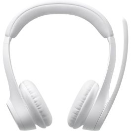 Logitech Auriculares Zone 300 Bluetooth Blanco, Micrófono con Cancelación de Ruido, Hasta 20 Horas de Batería, Conectividad Inalámbrica de 30m