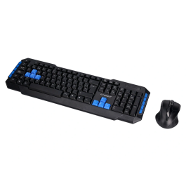 Q-connect Set Teclado y Ratón Inalámbrico Compatible Windows Color Negro