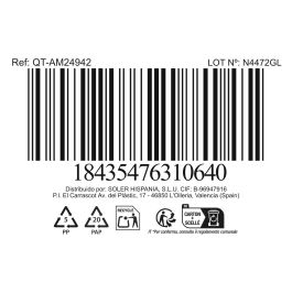 Inde Fiambrera Hermética Redonda 900 cc Ø17x7 cm Ambare (6 Unidades)