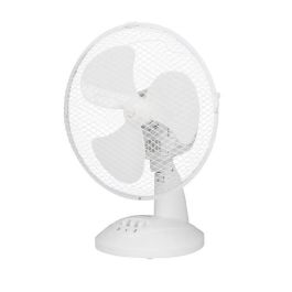 Oceanic Ventilador de Mesa 40W, 23cm, 2 Velocidades, Oscilante 80°, Inclinable 10°, 3 Aspas, Rejilla Protectora, 48,2 dB, Blanco Oceanic Ventilador de Mesa 40W, 23cm, 2 Velocidades, Oscilante 80°, Inclinable 10°, 3 Aspas, Rejilla Protectora, 48,2 dB, Blanco
