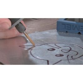 Dremel 9901 Fresa cilíndrica Dremel Max de carburo de tungsteno Ø3,2mm para grabado y corte de alta durabilidad - vida útil 2x más larga