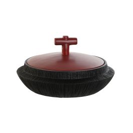 DKD Home Decor Tibor Oriental Negro Rojo Resina 28 x 28 x 15 cm Precio: 27.59000013. SKU: B17HAKAFQ3