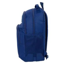Safta Mochila Doble F.C. Barcelona Navy Blue Adaptable a Carro 32x42x15cm