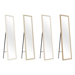 DKD Home Decor Espejo Vestidor Scandi Blanco, Beige, Gris o Marrón Colección Soft Tropic 40 x 156 x 35.5 cm (4 Unidades Surtidas) Material: PS, Cristal