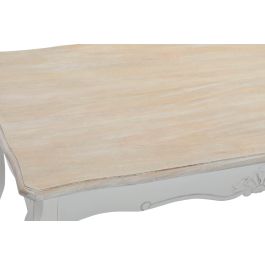 DKD Home Decor Mesita Auxiliar Tradicional Colección Versalles3 Madera Abeto Blanco Natural 120x60x50 cm