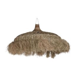 DKD Home Decor Lamps 2c 24 Lámpara de Techo Colgante Artesanal de Fibras Naturales E27 Max 50W Estilo Item Home 100x100x40 cm