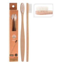 Cepillo de Dientes de Bambú con Cerdas de Nylon - Pack de 2 Unidades