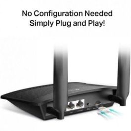 TP-Link TL-MR100 | Router Inalámbrico 4G LTE, 300Mbps WiFi N, 2.4GHz, 2 Antenas Desmontables, Hasta 32 Dispositivos, Fácil Instalación