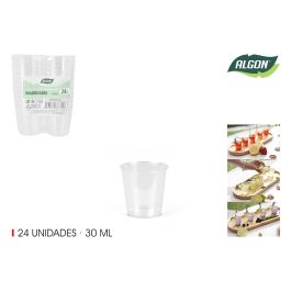 Algon Set 24 Vasos Chupito PS 30 ml Transparente Ø4 cm (24 Unidades) Precio: 14.58999971. SKU: B16MKEN3A6