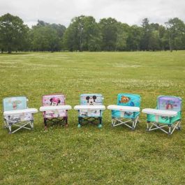 Disney Baby DIS74451172029 Silla Elevadora Pop 'n Sit para Bebé, Mickey Mouse, Plegado Rápido, Práctica, Compacta, Interior y Exterior, Azul