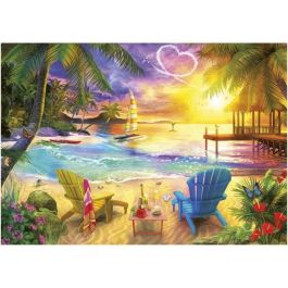 EDUCA EDU1747759473654 Puzzle Love Beach 1000 Piezas 68x48 cm para Adultos, Temática Naturaleza