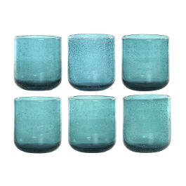 Vaso Basicos DKD Home Decor Turquesa 8.3 x 9.3 x 8.3 cm Set de 6