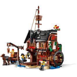 LEGO Creator 3-in-1 31109 Barco pirata con velas móviles, cañones, 3 figuras, tiburón y loro