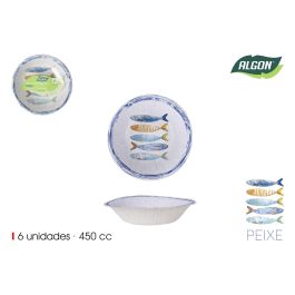 Set de 6 bols de cartón Peixe 450 cc Algon - Inde (24 Cajas) Precio: 18.49999976. SKU: B1CSJE3MFH